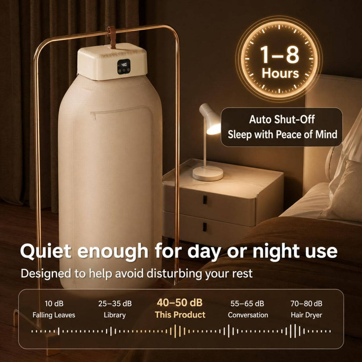 Portable Clothes Dryer【Safe Quiet Fast & 1-Year Free Replacement】Upgraded Mini Dryer with Adjustable Timer, Drying Machine for Apartment, RV, Travel, Dorm(Khaki)