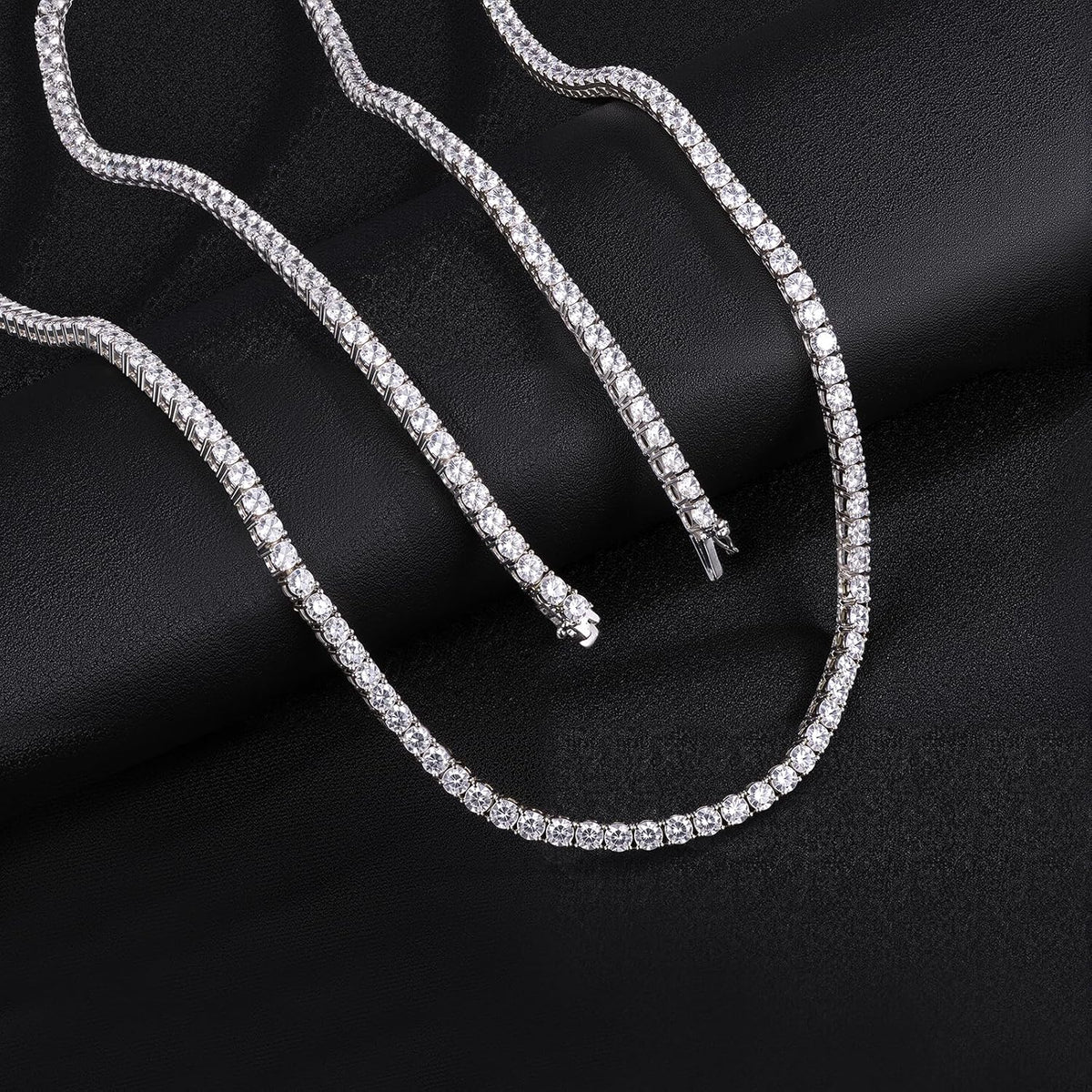 4.0Mm Cubic Zirconia Tennis Necklaces for Women and Men |16-24 Inch