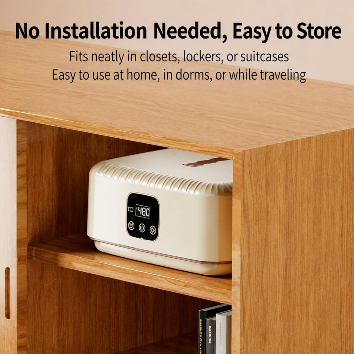 Portable Clothes Dryer【Safe Quiet Fast & 1-Year Free Replacement】Upgraded Mini Dryer with Adjustable Timer, Drying Machine for Apartment, RV, Travel, Dorm(Khaki)