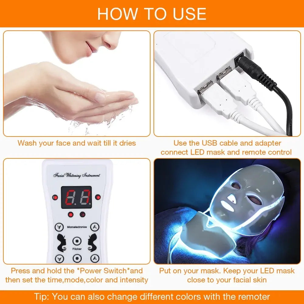LED face mask – product details